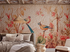 FLUFFY BIRDS - Digital printing wallpaper _ Inkiostro Bianco